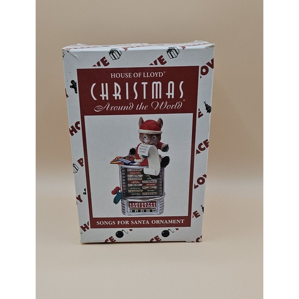 VTG House Of Lloyd CHRISTMAS AROUND THE WORLD Songs For Santa Ornament 1996